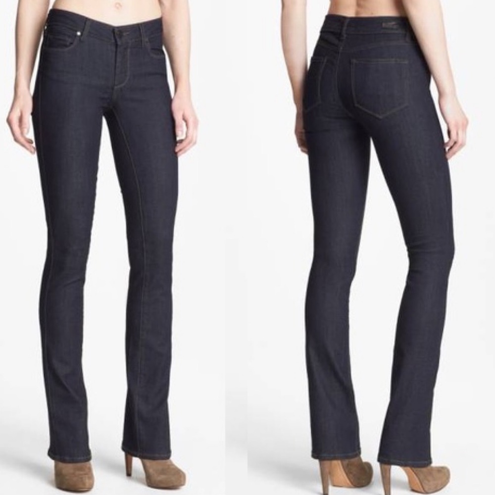 Paige Manhattan Boot Cut Jeans Elyse Dark Wash